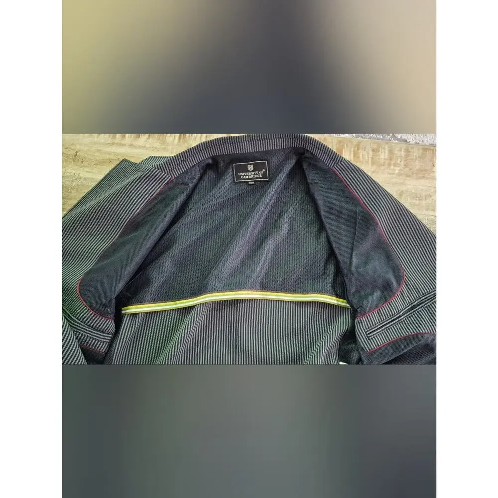 University of Cambridge Men's Gray Pinstripe Blazer Sport Coat Ultralight 40R L